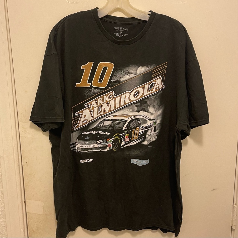 Aric Almirola Nascar Stewart Haas #10 Smithfield Shirt Tee 2XL XXL